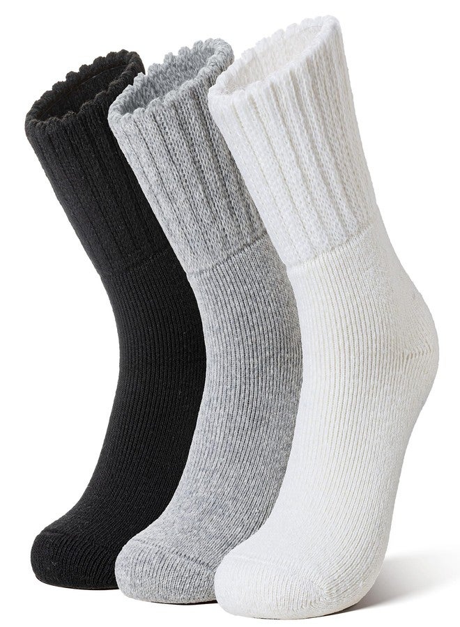 Eyean Merino Wool Socks Thermal Winter Ski Warm Thick Cozy Boot Hiking Socks for Women Men 3 Pairs (Black White Grey,Medium) - Image 1